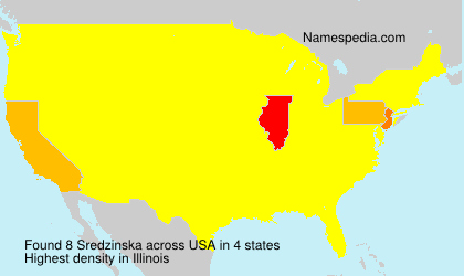 Surname Sredzinska in USA Surname Sredzinska in USA