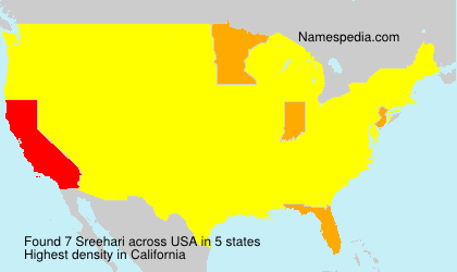 Surname Sreehari in USA Surname Sreehari in USA