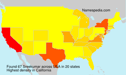 Surname Sreekumar in USA Surname Sreekumar in USA