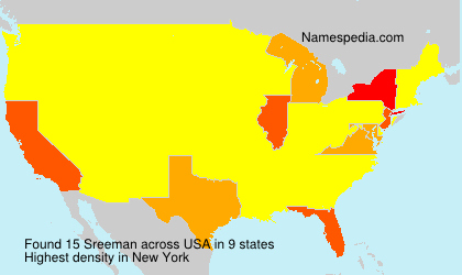 Surname Sreeman in USA Surname Sreeman in USA