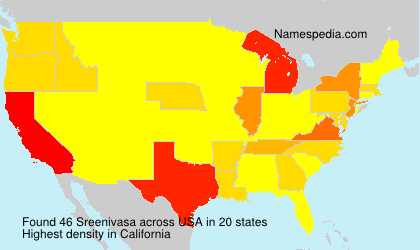 Surname Sreenivasa in USA Surname Sreenivasa in USA