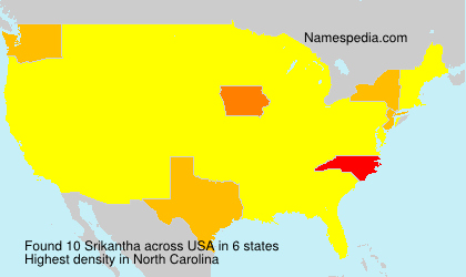 Surname Srikantha in USA Surname Srikantha in USA