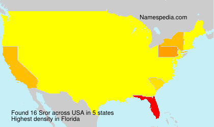 Surname Sror in USA Surname Sror in USA