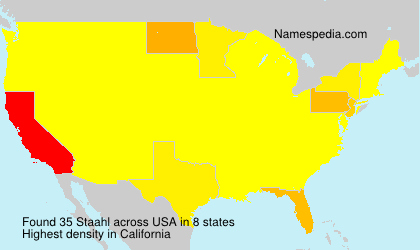 Surname Staahl in USA Surname Staahl in USA