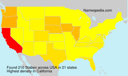 Surname Staben in USA Surname Staben in USA