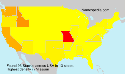 Surname Stackle in USA Surname Stackle in USA