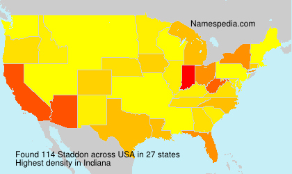 Surname Staddon in USA Surname Staddon in USA