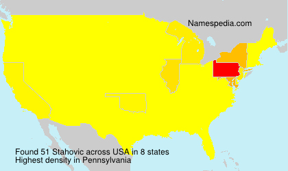 Surname Stahovic in USA Surname Stahovic in USA