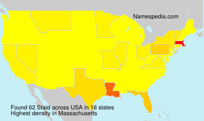 Surname Staid in USA Surname Staid in USA