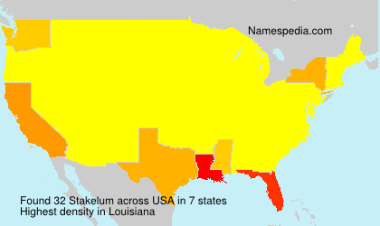 Surname Stakelum in USA Surname Stakelum in USA