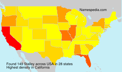 Surname Stalley in USA Surname Stalley in USA