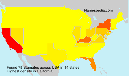 Surname Stamates in USA Surname Stamates in USA