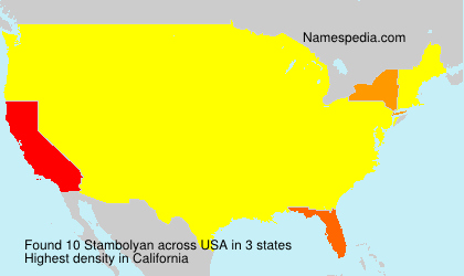 Surname Stambolyan in USA Surname Stambolyan in USA