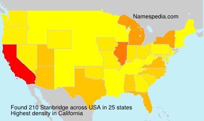 Surname Stanbridge in USA Surname Stanbridge in USA