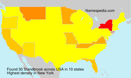 Surname Standbrook in USA