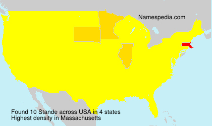 Surname Stande in USA Surname Stande in USA