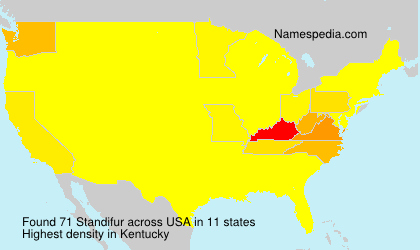 Surname Standifur in USA Surname Standifur in USA