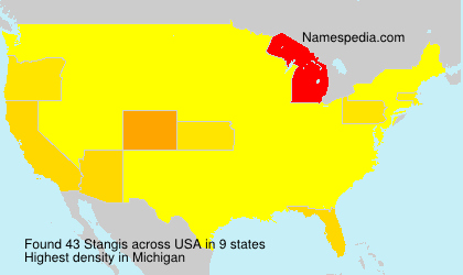 Surname Stangis in USA Surname Stangis in USA
