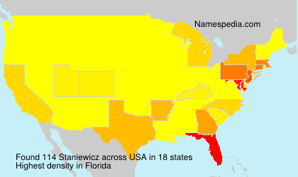 Surname Staniewicz in USA Surname Staniewicz in USA