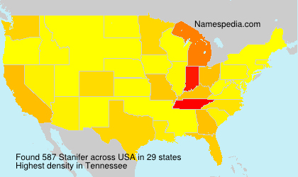 Surname Stanifer in USA