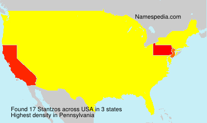 Surname Stantzos in USA Surname Stantzos in USA