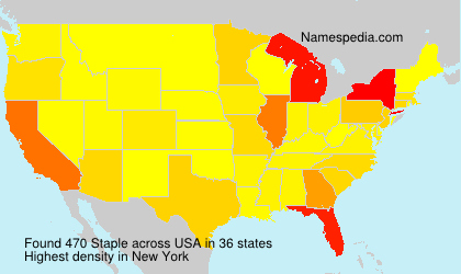 Surname Staple in USA Surname Staple in USA