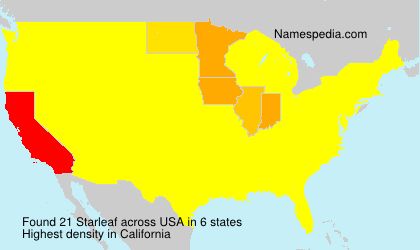 Surname Starleaf in USA Surname Starleaf in USA