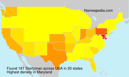 Surname Startzman in USA Surname Startzman in USA