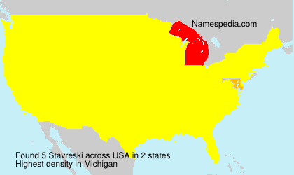 Surname Stavreski in USA