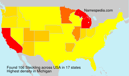 Surname Steckling in USA Surname Steckling in USA