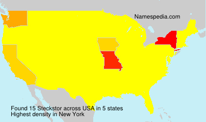 Surname Steckstor in USA