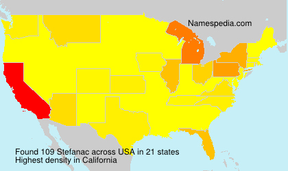 Surname Stefanac in USA
