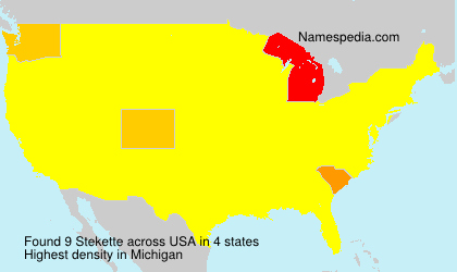 Surname Stekette in USA Surname Stekette in USA