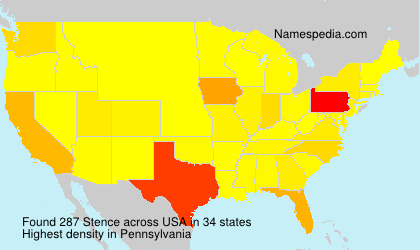 Surname Stence in USA