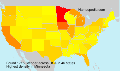 Surname Stender in USA Surname Stender in USA