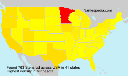 Surname Stensrud in USA Surname Stensrud in USA