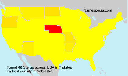 Surname Sterup in USA Surname Sterup in USA