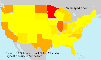 Surname Stibbe in USA Surname Stibbe in USA