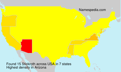 Surname Stickroth in USA Surname Stickroth in USA