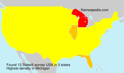 Surname Stidwill in USA
