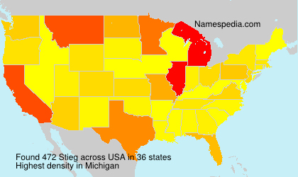 Surname Stieg in USA Surname Stieg in USA