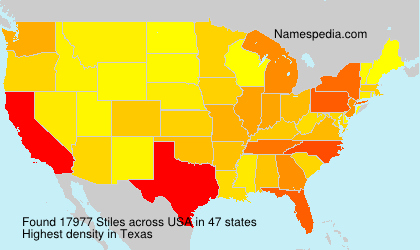 Surname Stiles in USA Surname Stiles in USA