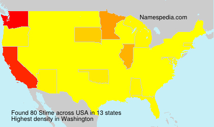 Surname Stime in USA Surname Stime in USA