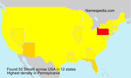 Surname Stinelli in USA Surname Stinelli in USA