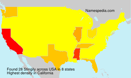 Surname Stingily in USA