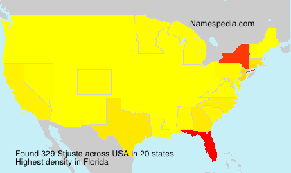 Surname Stjuste in USA Surname Stjuste in USA
