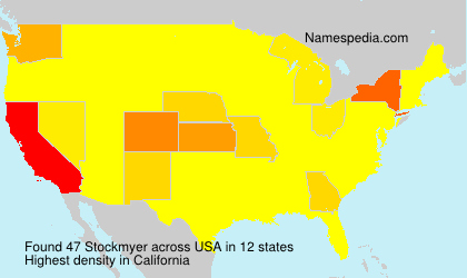 Surname Stockmyer in USA Surname Stockmyer in USA