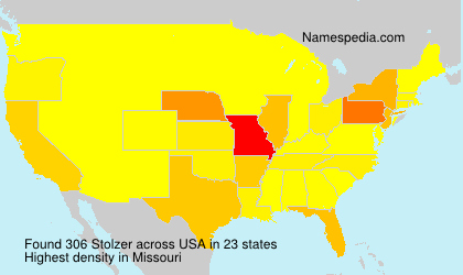 Surname Stolzer in USA Surname Stolzer in USA