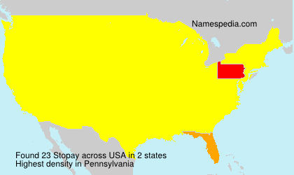 Surname Stopay in USA Surname Stopay in USA