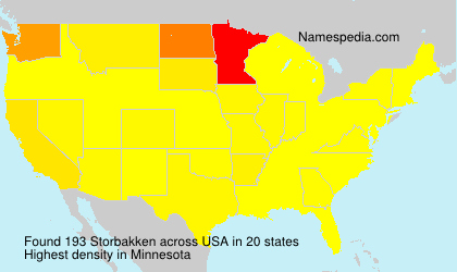 Surname Storbakken in USA Surname Storbakken in USA